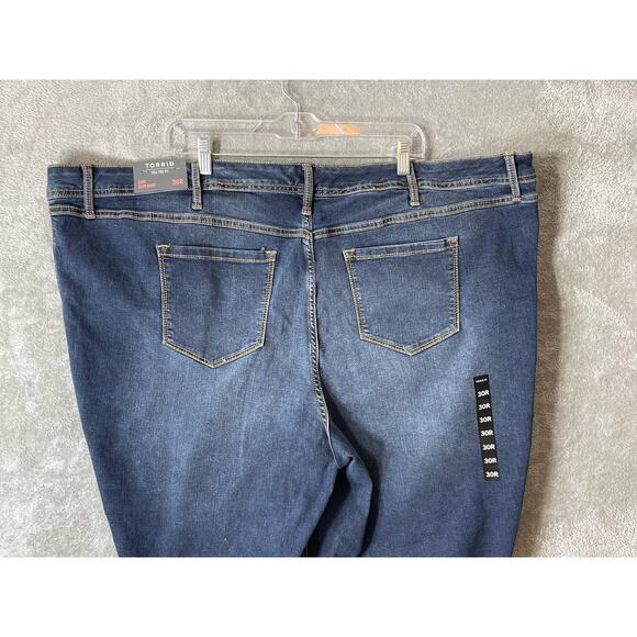 Torrid Jeans Plus Size 30R Midrise Luxe Slim Boot Cut Hippie Cowgirl Western NWT - Picture 4 of 6